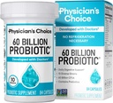 Physician's CHOICE Probiotics 60 Billion CFU - 10 Strains + Organic Prebiotics - Immune, Digestive & Gut Health - Supports Occasional Constipation, Diarrhea, Gas & Bloating - for Women & Men - 84ct 2