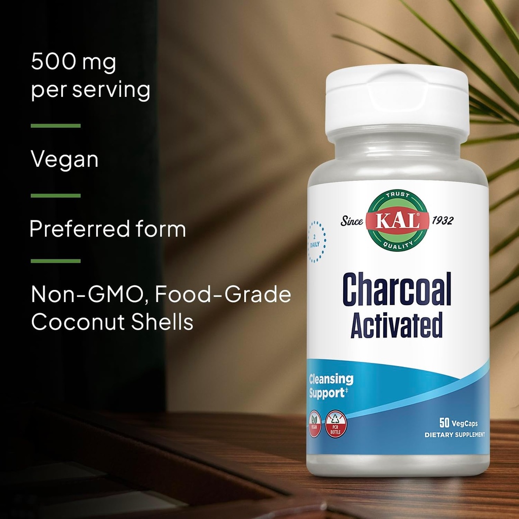KAL Charcoal 280mg - 50 Capsules 5