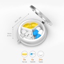 Pill Box 3 Compartment,Small Pill Case for Purse or Pocket,Cute Medicine Organizer,Portable Pill Container Holder to Hold Vitamins, Medication, Fish Oil and Supplements，Unique Design Gifts 4