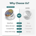 Pill Box 3 Compartment,Small Pill Case for Purse or Pocket,Cute Medicine Organizer,Portable Pill Container Holder to Hold Vitamins, Medication, Fish Oil and Supplements，Unique Design Gifts 5