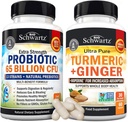Organic Turmeric Curcumin and Ginger Supplement (1 Month Supply) Plus 65 Billion CFU Daily Probiotic Supplement (1 Month Supply) 2