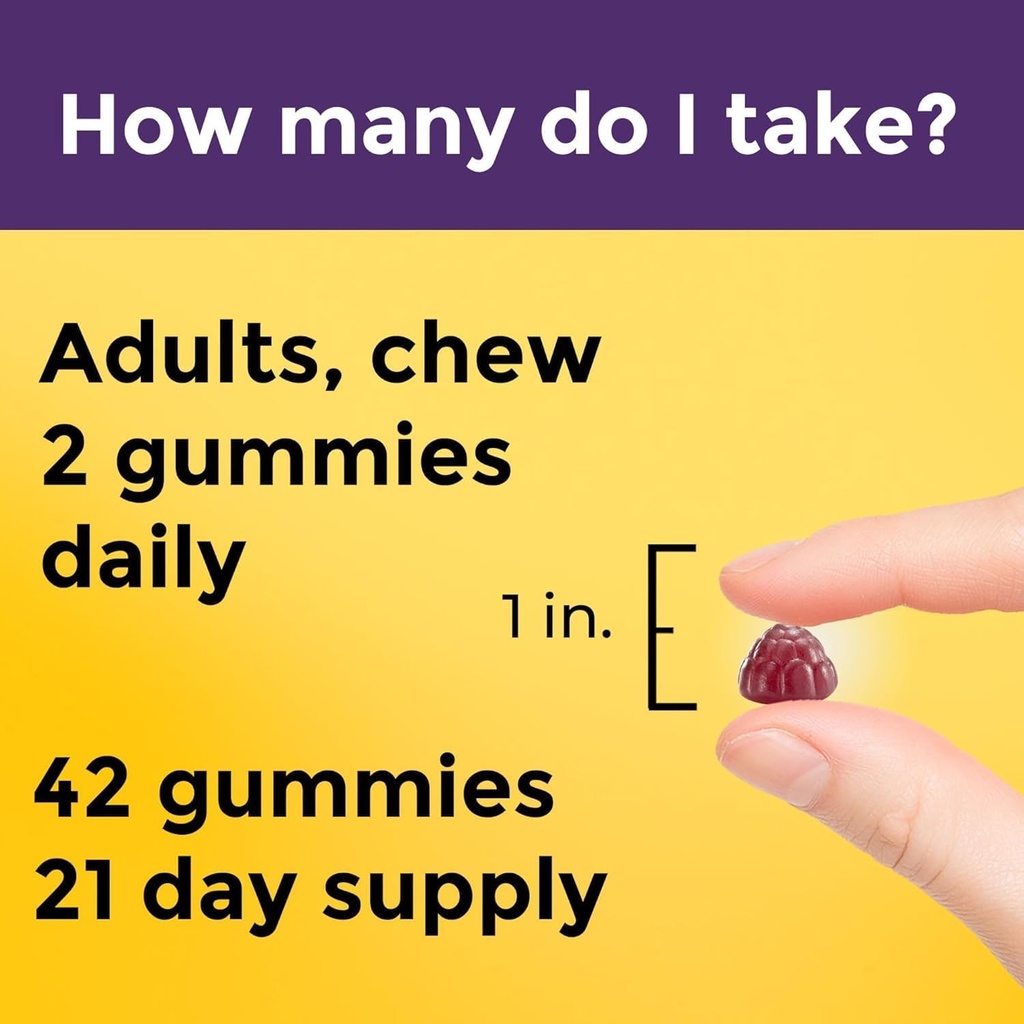 Nature Made Digestive Probiotics Ultra-Strength, Raspberry & Cherry, 42 Gummies (Pack of 2) 6