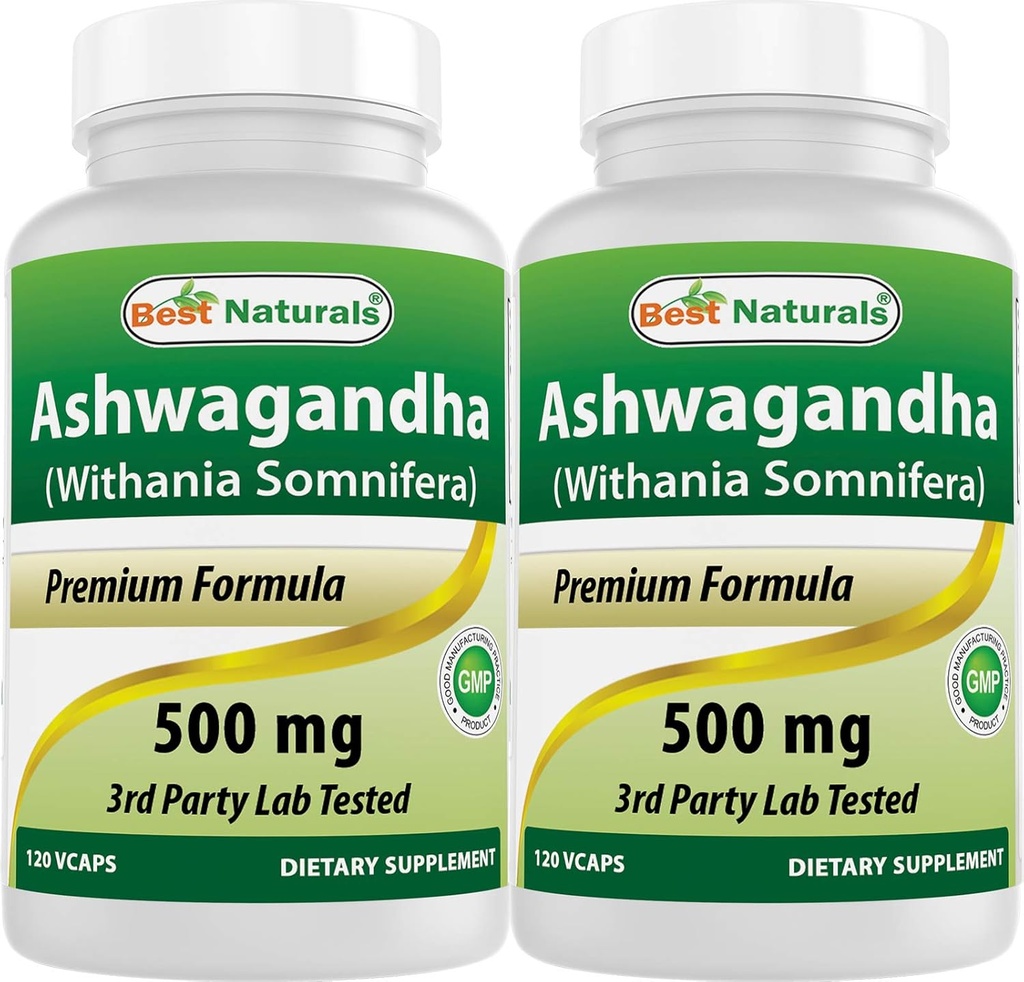 Best Naturals Ashwagandha Extract 500 Mg 120 Capsules (Pack of 2) 2
