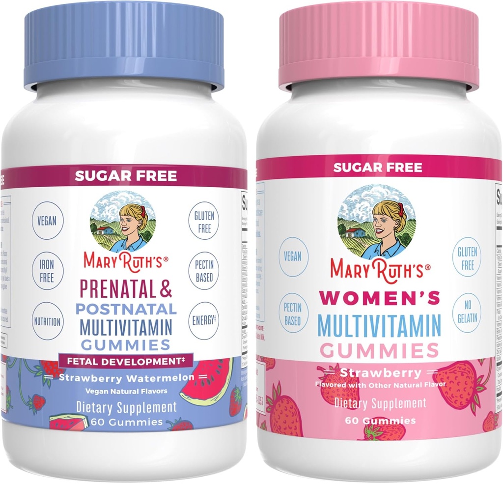 MaryRuth Organics Prenatal Postnatal Multivitamin Gummies (Strawberry) & Women's | USDA Organic | Vitamins for Breastfeeding, Beauty, & Immunity | Vegan, No Gelatin 2