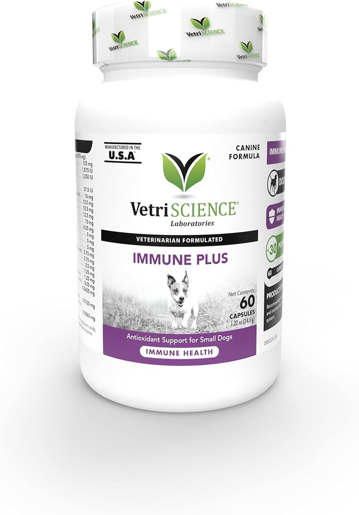 VetriScience Immunity Health Easy-Open Capsules, Immune Plus Supplement for Small Breed Dogs, Cell Advance Immune and Allergy Support with Antioxidants, Hypoallergenic Formula, 120 Count 2