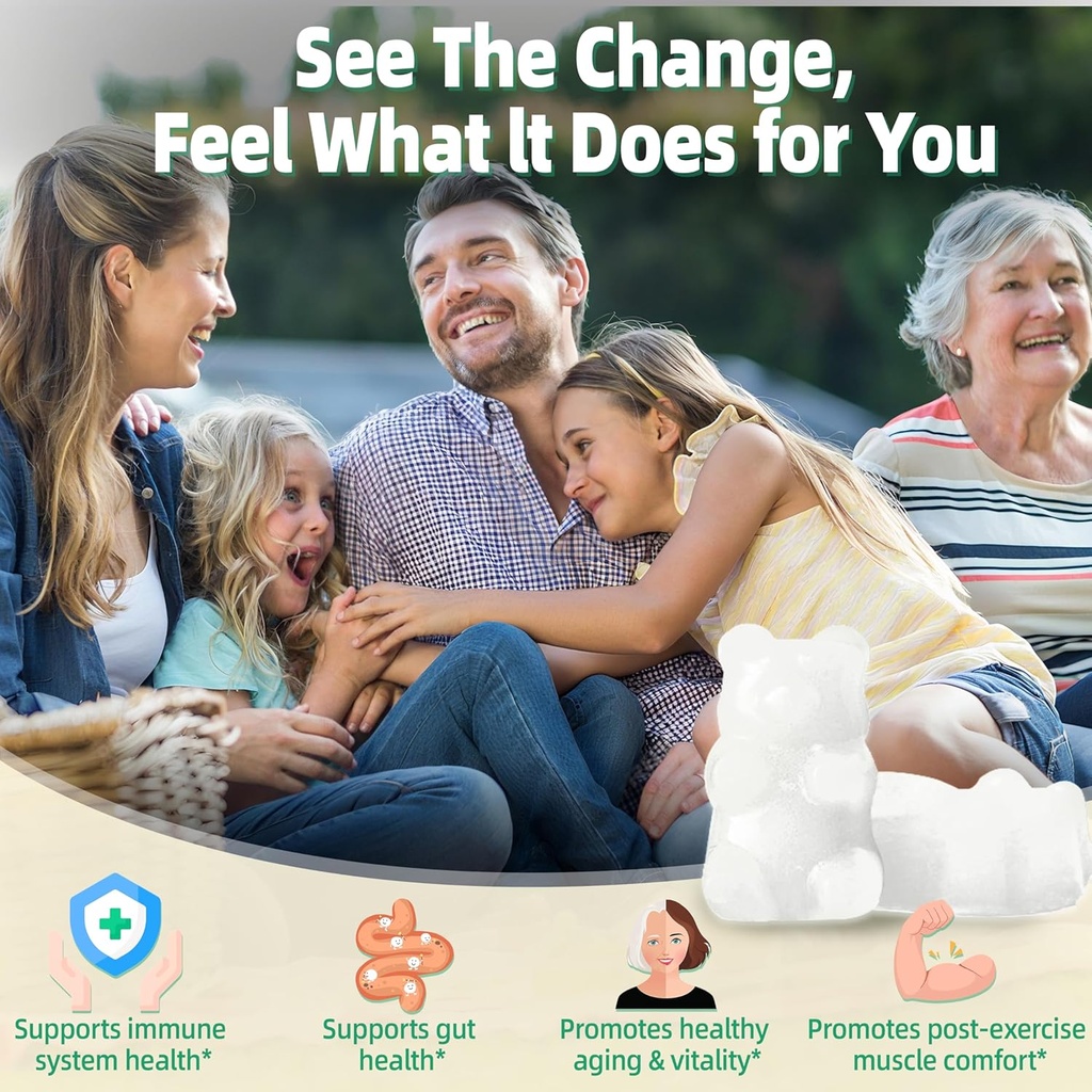 Colostrum Gummies 2000mg, Organic Bovine Colostrum Supplement for Muscle Growth, Energy Boost, Gut Health, Hair, Gluten Free, Calostro Bovino para Adultos Organico, 60 Count 4