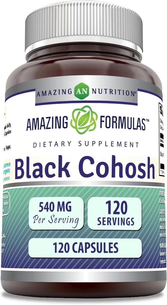 Amazing Formulas Black Cohosh Supplement | 540 Mg per Serving | Capsules | Non-GMO | Gluten-Free | Made in USA (1 Pack | 120 Count) 2