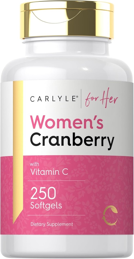 Carlyle Cranberry Pills for Women | 250 Softgels | Concentrated Extract Supplement with Vitamin C and E | Non-GMO, Gluten Free | for Her 2