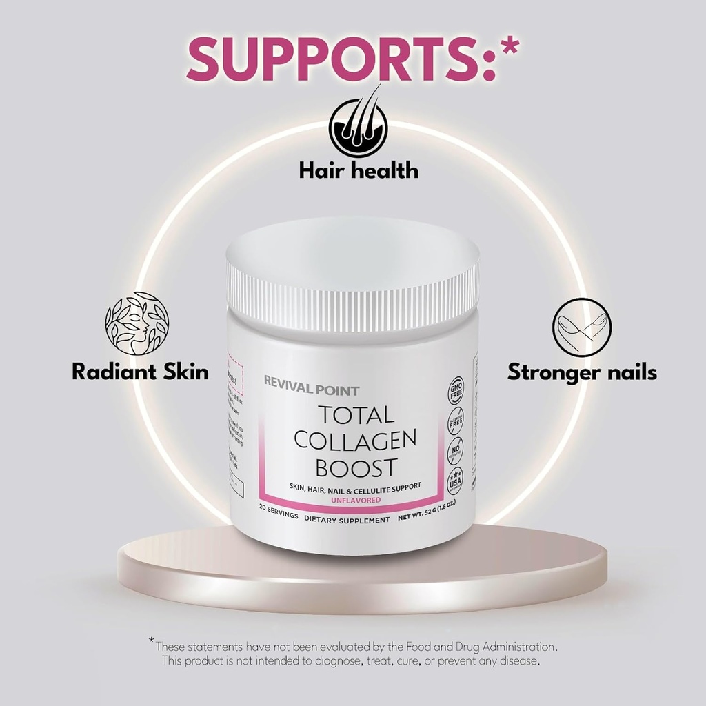 Total Collagen Boost with Verisol® Bioactive Collagen peptides Peptides Powder, Hyaluronic Acid & Marine Collagen 5