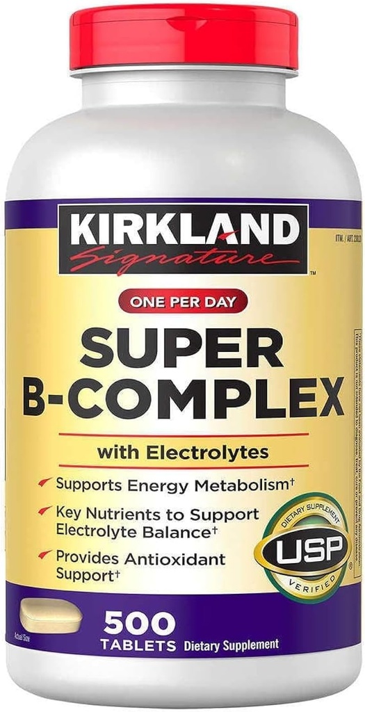 Kirkland Signature Super B-Complex (2-Pack) with Electrolytes (2 x 500 Tablets) 2