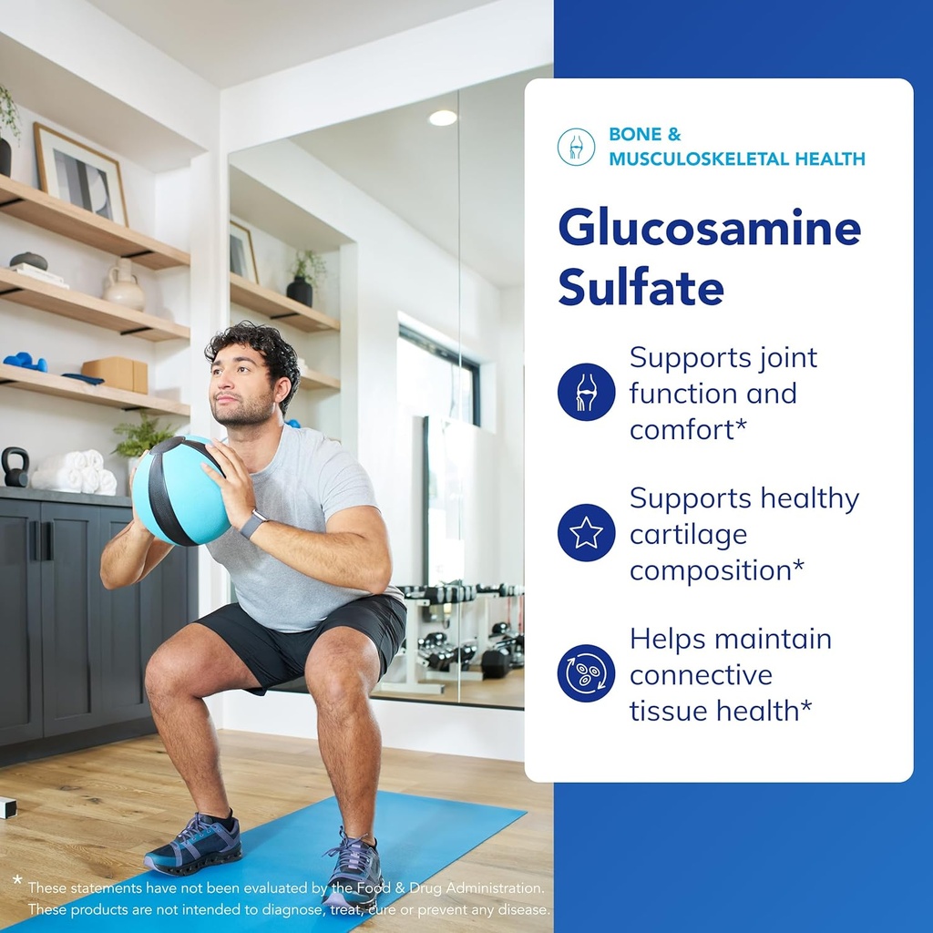 Pure Encapsulations Glucosamine Sulfate 1,000 mg | Supplement for Joint Support and Mobility, Cartilage Health, and Connective Tissue* | 180 Capsules 4