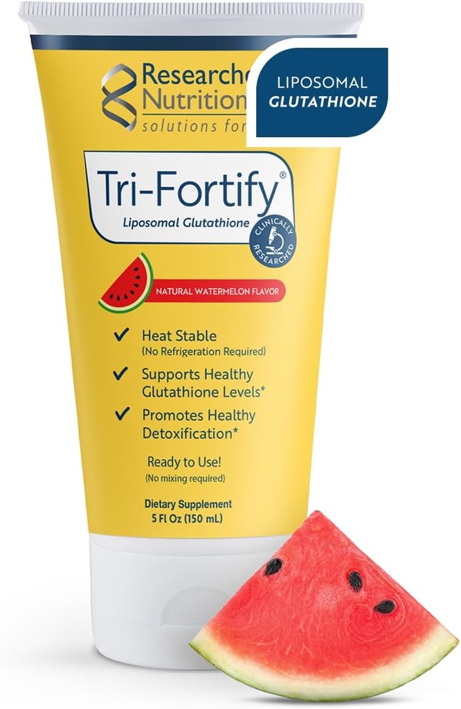 Researched Nutritionals Liposomal Glutathione (450mg) Liquid Gel + Vitamin C - Tri-Fortify - Aid Natural Energy, Immune Support & Detox - Clinically Researched for Absorption - Watermelon (5 Fl Oz) 2