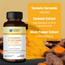 Vitamin World Turmeric Curcumin 1000mg, BioPerine Black Pepper Extract for Better Absorption, 95% Curcuminoids, Turmeric Supplement for Antioxidant & Joint Support, Gluten-Free, 60 Capsules 4