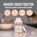 NBI Brain Blend for Memory, Focus, Concentration, Cognitive Function for Men & Women | Caffeine-Free with ALCAR, Alpha Lipoic Acid, Huperzine A, Turmeric | Nootropic | 120ct Capsules 6