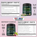 Bundle 5in1 Valerian Root Supplement & 6in1 Beet Root Capsules - Support Restful Night, Heart Health, Digestive and Immune 3