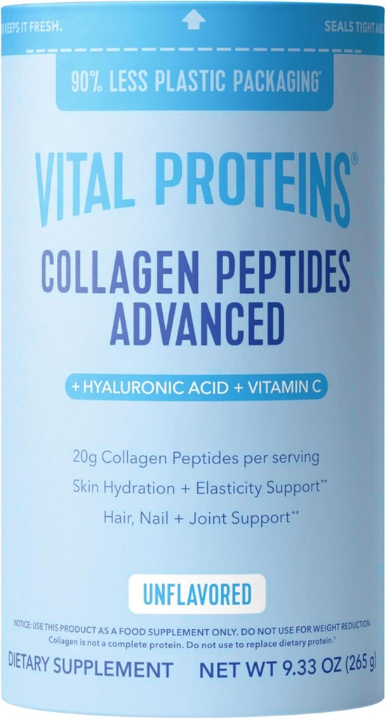 Vital Proteins Collagen Peptides Powder, Hydrolyzed Collagen Peptides Unflavored, Bundle 9.33oz (2 Pack) 2