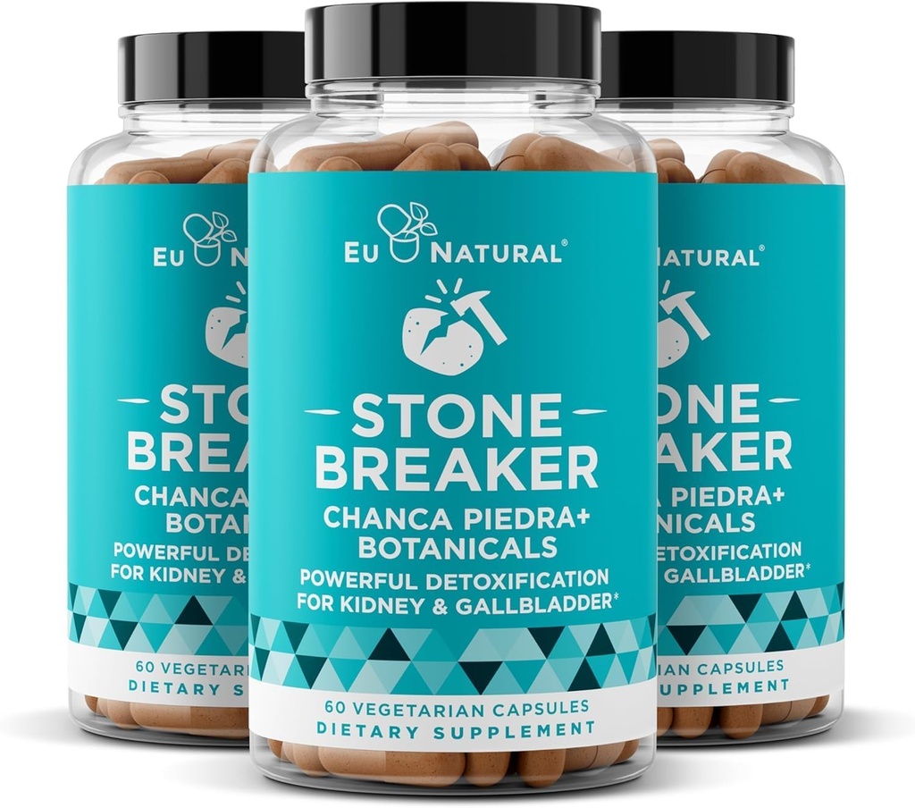 Chanca Piedra Stone Breaker 3-Pack Bundle – Natural Dissolver, Kidney Cleanse & Gallbladder Supplement – Detoxify Urinary Tract, Flush Impurities, Clear System – 180 Capsules 2