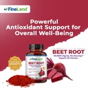 FineLand Beet Root Capsules | Blood Pressure Support 10,000mg Equivalent per Serving | 20:1 Extract,120 Vegan Capsules – Immune System, Circulation & Heart Health – Non GMO, Made in USA 6