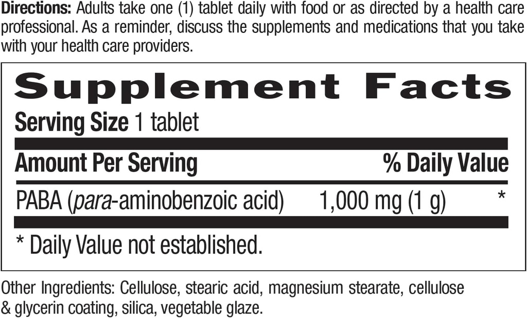 Country Life, Paba 1000Mg, 60 Count 5