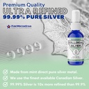 FWS Colloidal Silver Spray - 4 oz - Clear Silver - 50 ppm - 99.99% Pure Silver - Daily Immune Support 6
