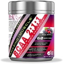 Amazing Muscle BCAA 2:1:1 Branched Chain Amino Acids Supplement | 6000 Mg Per Serving | 60 Servings | Wild Berry Flavor 2