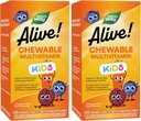 Nature's Way Alive! Children's Daily Chewable Multivitamin, Supports Bone, Eye, and Immune Health*, Orange & Berry Fruit Flavored, Gluten Free, 120 Chewable Tablets (Packaging May Vary) (Pack of 2) 2