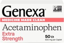 Genexa Clean Acetaminophen 500mg Extra Strength, Dye Free Pain Reliever Fever Reducer, 0% Artificial Additives, Pain Medicine for Adults, Relieves Headache, Backache, Minor Arthritis Pain, 50 Tablets 2