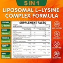 Liposomal L-lysine Gummies 1200mg, Lysine Chewable Supplement with Vitamin C, D3, B12 & Zinc for Adults & Kids, Immune & Collagen Support, Lips & Skin Health, Vegan, Natural Fruit Flavor, 60CT 3