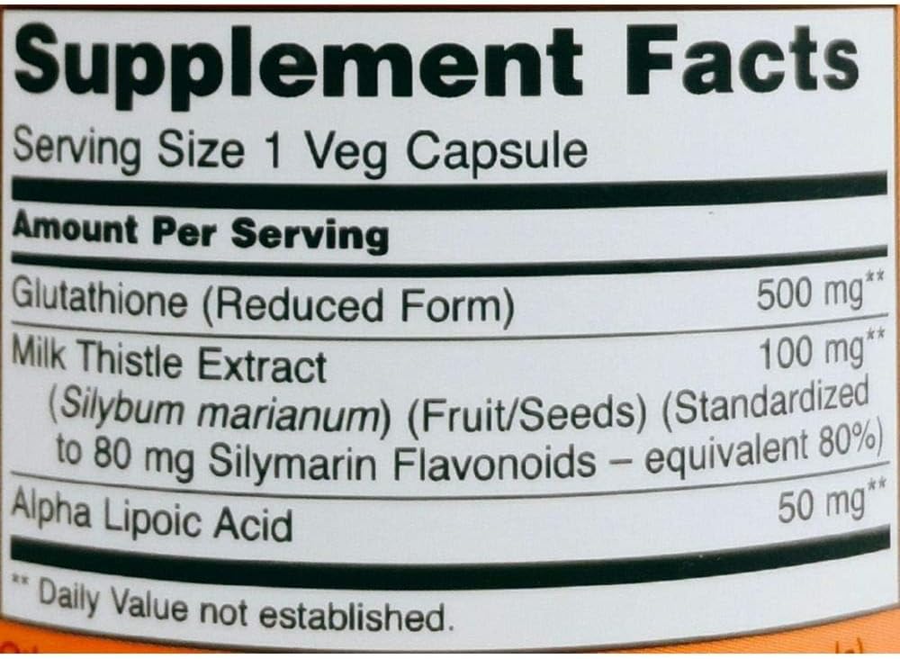 NOW Foods - Glutathione Cellular Antioxidant 500 mg. - 60 Vegetarian Capsules 5