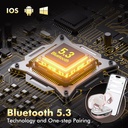 Wireless Earbuds Bluetooth Headphones 80hrs Playback Ear Buds Power Display with Noise Canceling Mic Headsets for Sports/Workout/Running 4