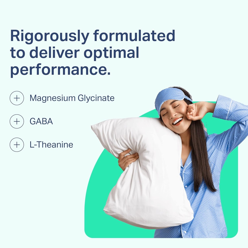 Rest Support Magnesium Supplement - Magnesium for Sleep - Non-Habit Forming Sleep Aid with Magnesium Glycinate & L-Theanine, 60 Capsules - by Sleep is the Foundation 5