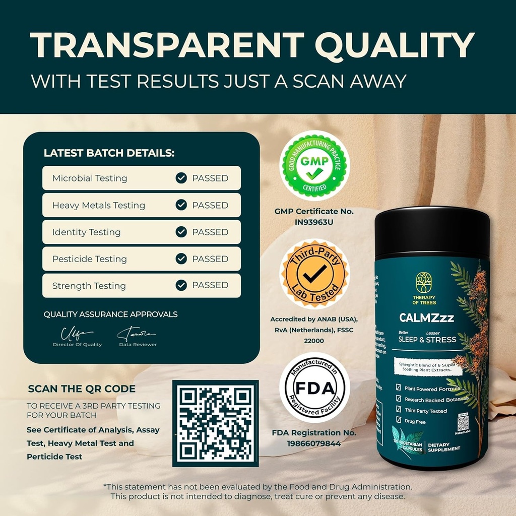 Melatonin Free Sleep Aid,100% Natural| Only Plants Nothing Else, Natural Sleep Aids for Adults, 2 Months Supply, Non-Habit Forming 4