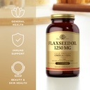 Solgar Flaxseed Oil 1250 mg - 100 Softgels, Pack of 2 - Concentrated Plant Source of Omega-3 Alpha-Linoleic Acid (ALA) - Non-GMO, Gluten Free - 100 Total Servings 5