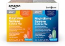 Basic Care Vapor Ice Day and Night Severe Cold and Flu Relief Caplets, Maximum Strength Medicine, Combo Pack, 48 Count 2