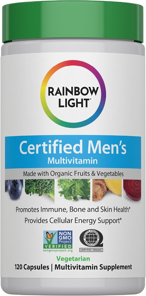 Rainbow Light Multivitamin for Men, Vitamin C, D & Zinc, Probiotics, Men's Multivitamin Provides High Potency Immune, Heart, & Liver Support, Non-GMO, Vegetarian, 120 Tablets 2