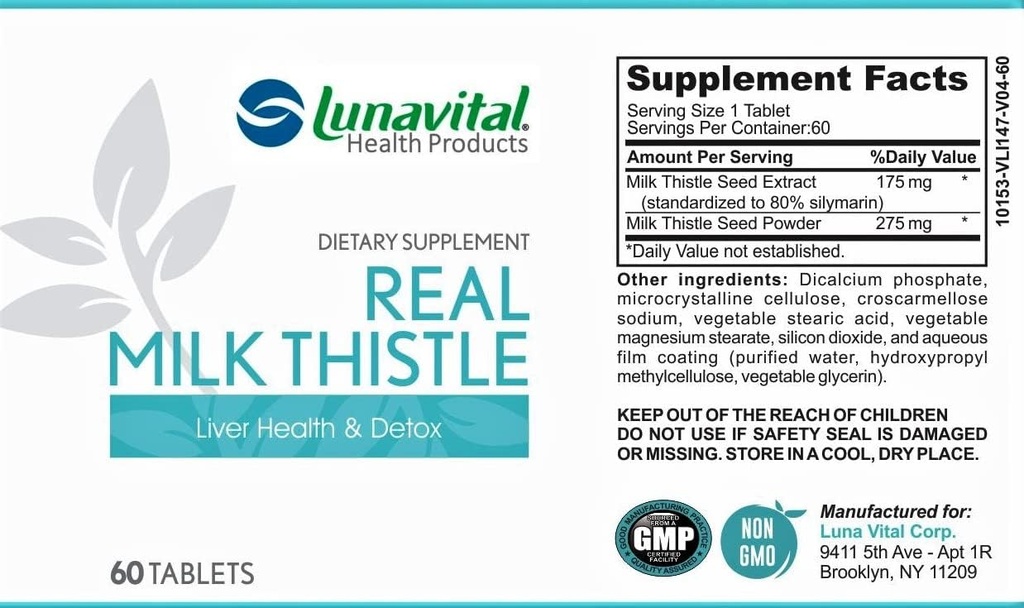 Real Milk Thistle, Detox & Liver Health, 60 Tablets 3