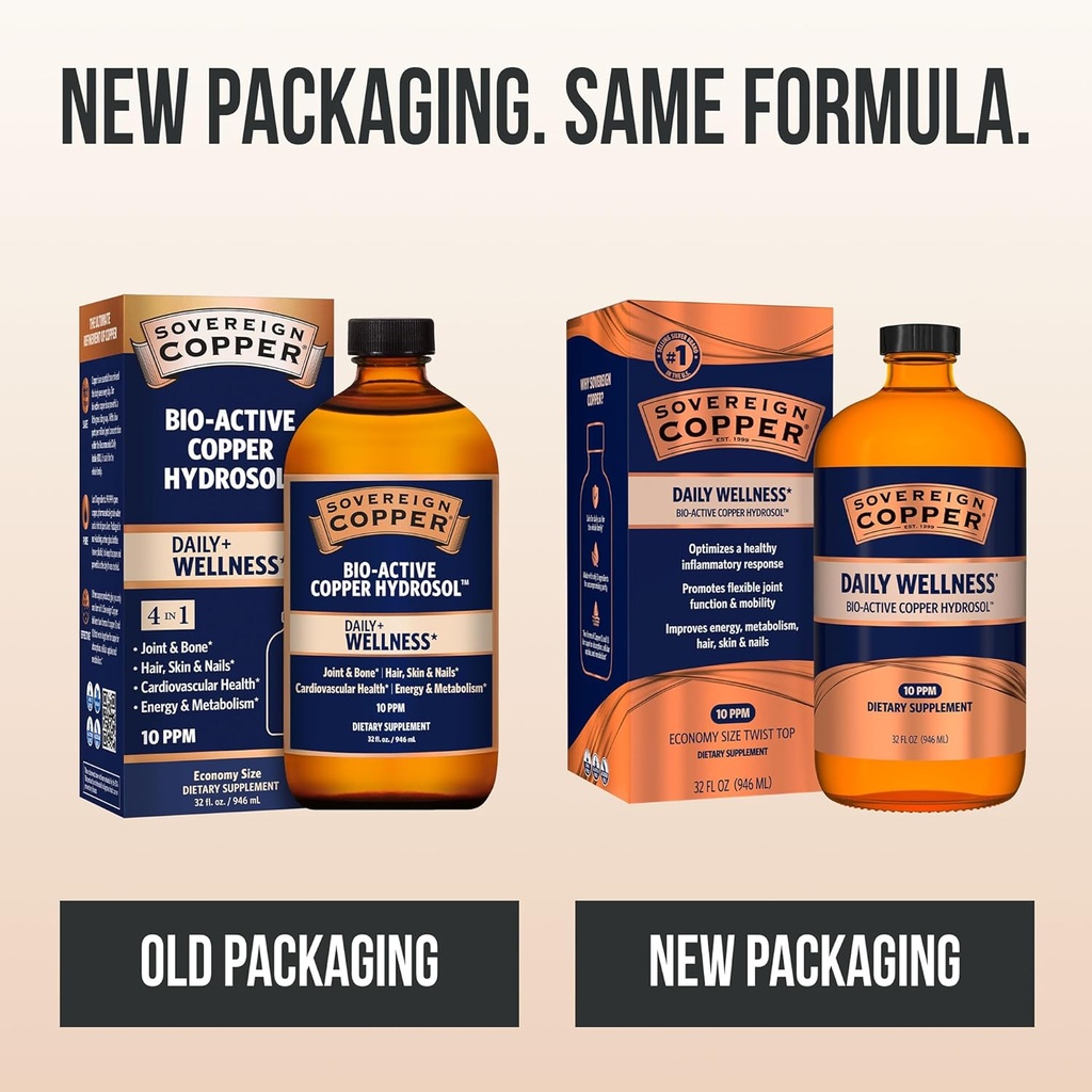 Sovereign Bio-Active Copper Hydrosol - Bioavailable Copper Liquid Supplement for Adults and Kids with Silver Hydrosol for Hair, Skin, and Nails - 32 fl oz (946mL) 3