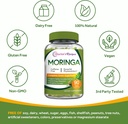 Doctor's Recipes Moringa 11,000 mg Strength, Complete Green Superfood, Natural Antioxidant Support, Non-GMO, 90 Vegan Caps, No Caffeine Soy Gluten 6