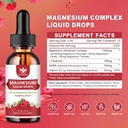 (2 Pack) Magnesium Glycinate Liquid Drops with Citrate & Taurate - High Absorption 1000mg Liquid Magnesium Complex with D3, GABA, L-theanine for Cognition, Muscle & Focus, Raspberry Flavor - 30mL 3