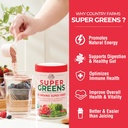 Country Farms Organic Super Greens Berry Flavor, 50 Organic Super Foods, Packed with Fiber, USDA Organic Drink Mix, Fruits, Vegetables, Mushrooms & Probiotics, Supports Energy, 5g Fiber 6