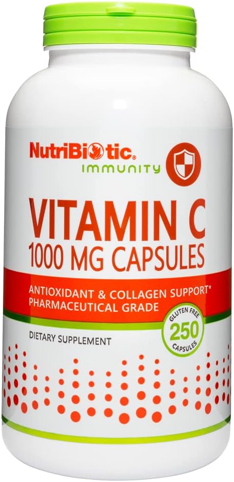 NutriBiotic - Vitamin C 1000 Mg Capsules, 500 Count | Essential Immune, Antioxidant & Collagen Support Supplement | Pharmaceutical Grade L-Ascorbic Acid, 1000 Mg Per Serving | Gluten & GMO Free 5