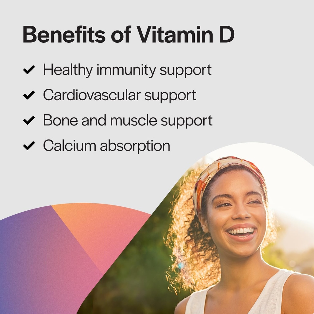 Vitamin D3 K2 Vitamin 5000 IU - VIT D3 K2 Supplement for Calcium Absorption, Bone Strength, Cardiovascular & Immune Function Support, Soy-Free, Non-GMO 30 Vegetarian Capsules 6
