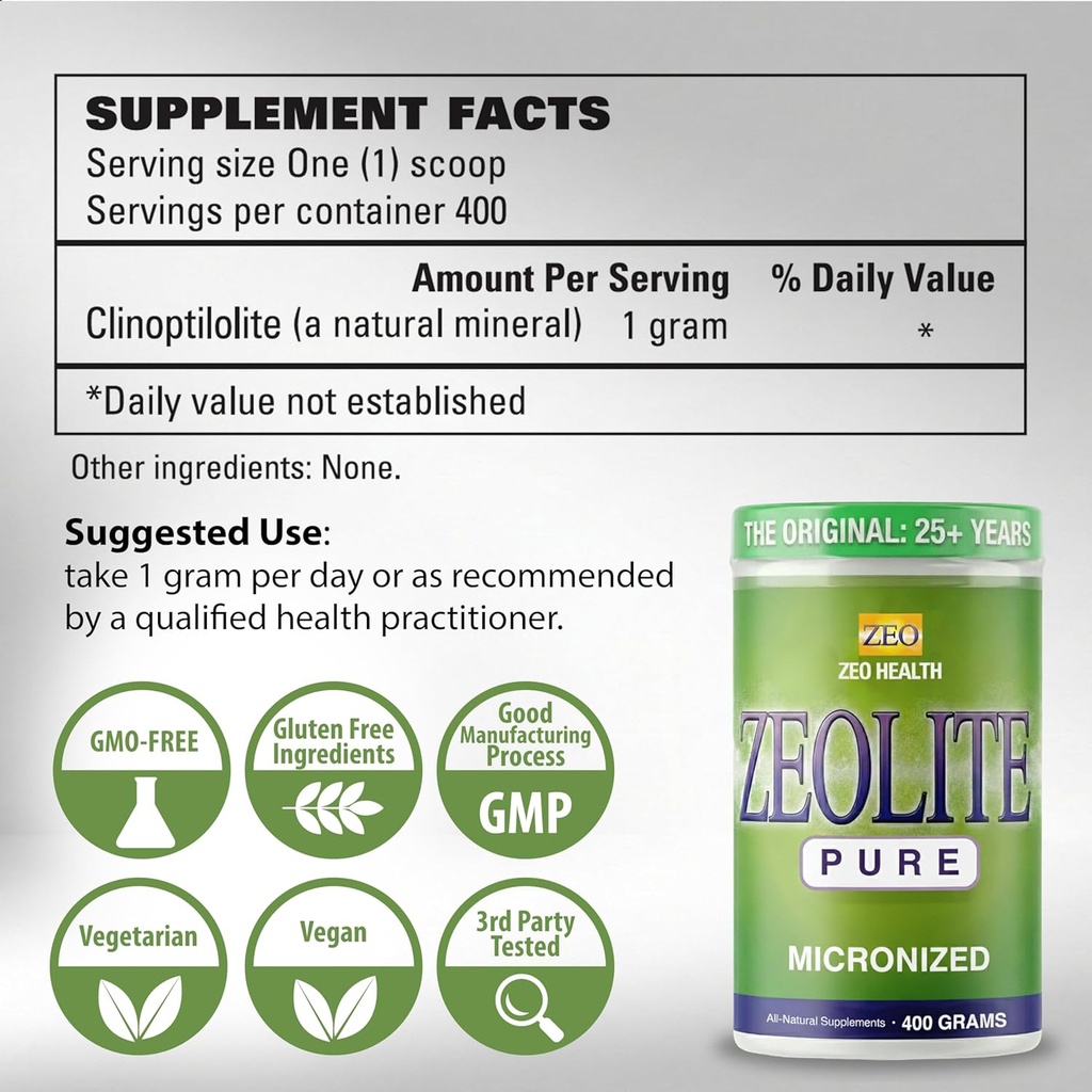 Zeolite Pure | Full Body Detox Cleanse for Women, Men, Adults | Supports Energy, Gut Health, Mental Clarity, & Optimal Inflammation Response | The Original Zeolite Powder (400 Servings) 6