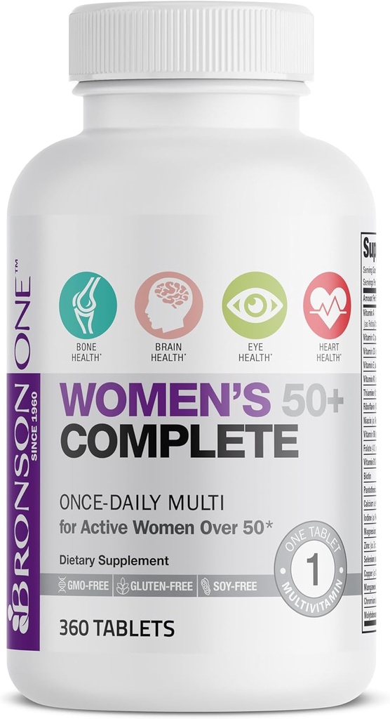 Bronson ONE Daily Women’s 50+ Complete Multivitamin Multimineral, 360 Tablets 4