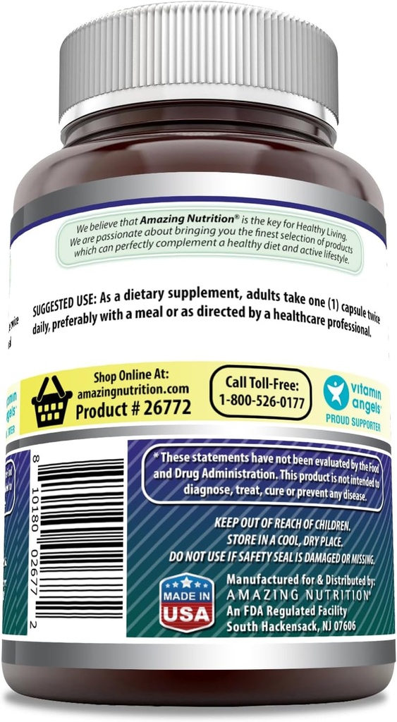 Amazing Formulas Alpha Lipoic Acid 300 Mg Capsules Supplement | Non-GMO | Gluten Free | Made in USA (120) 4
