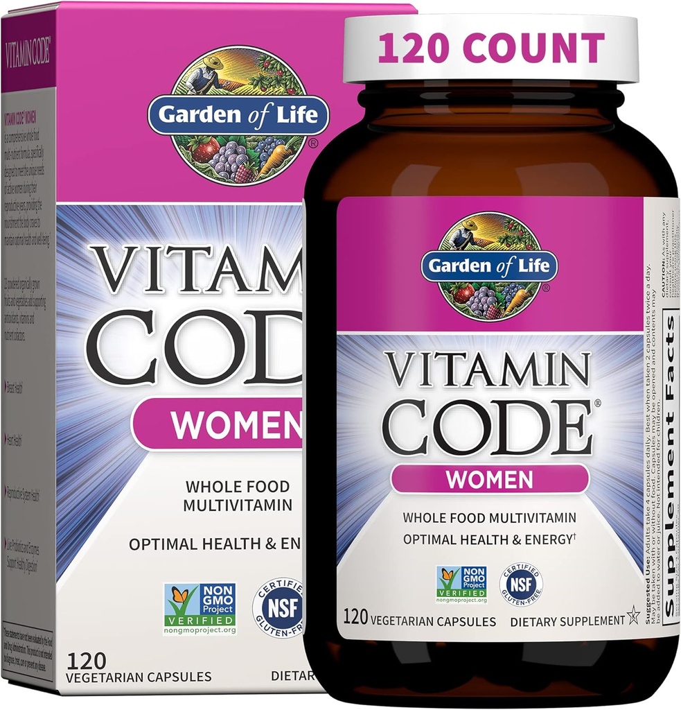 Garden of Life Vitamin Code Women's and Men's Multivitamins Bundle, 120+75 Capsules 3