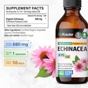 BIO KRAUTER Echinacea Drops - Natural Immune Support - Echinacea Tincture Supplement - Vegan, Alcohol & Sugar Free Drops - 4 Fl.Oz. 4