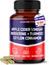 Apple Cider Vinegar Berberine Ceylon Cinnamon Turmeric All-in-1 Supplement for Optimal Digestion, Immunity & Weight Managament *USA Made & Tested* (150 Count (Pack of 1)) 2