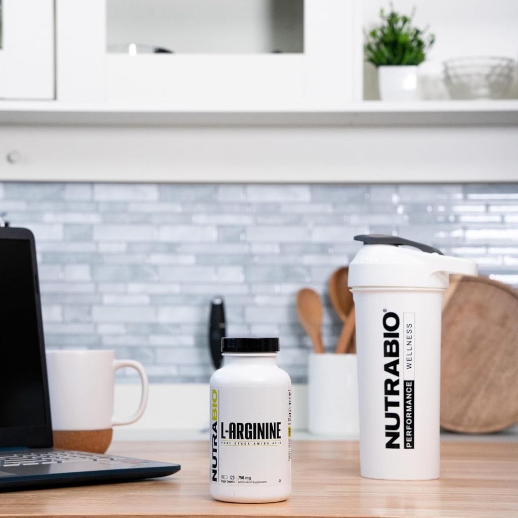 NutraBio L-Arginine Supplement, 750mg – Nitric Oxide Precursor, Supports Blood Flow, Vascular Health, and Muscle Growth- L Arginine Supplements for Men and Women- 120 Capsules 5