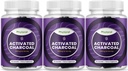 Activated Charcoal Pills Detox & Cleanse - Purifying Coconut Capsules with 1200 mg Per Serving for Bloating Relief - Active Detoxification Supplement for Body & Gut Health - 90 Count - 3 Pack 2